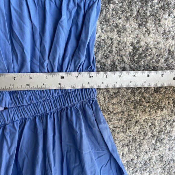 Steve Madden Leena Maxi Dress In Ultramarine Blue One Shoulder Small Ruffle - Picture 3 of 10